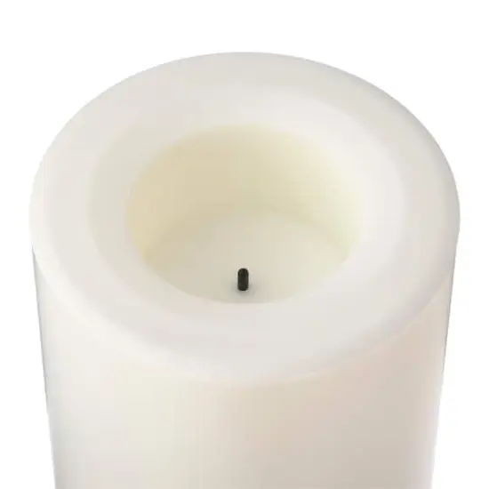 White 3" x 6" LED Outdoor Pillar Candle By Ashland&reg; {3}