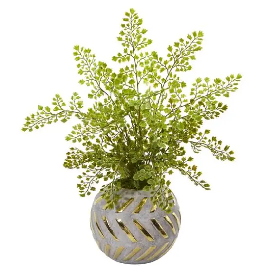17" Maidenhair in Decorative Vase {1}