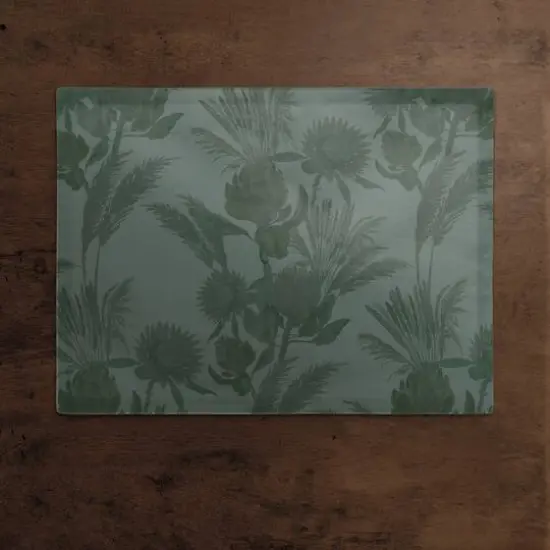 Tones Protea Blooms Cotton Twill Placemat Emerald {3}