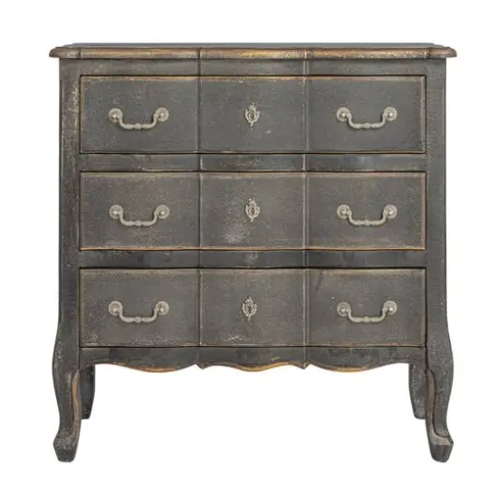 Hello Honey&reg; Distressed Black Wood Dresser Cabinet {7}