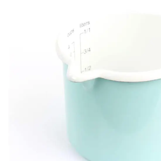 Martha Stewart Turquoise Enamel on Steel Measuring Cup {4}