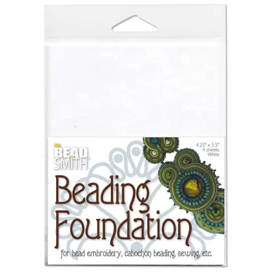 The Beadsmith® 4'' x 5.5'' White Beading Foundation, 4ct. {1}