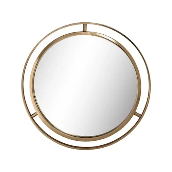 Glitzhome&reg; 24" Deluxe Round Gold Mirror {1}