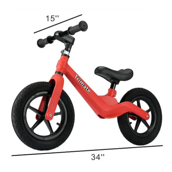 Trimate Red 2 Wheel Balance Bike {4}
