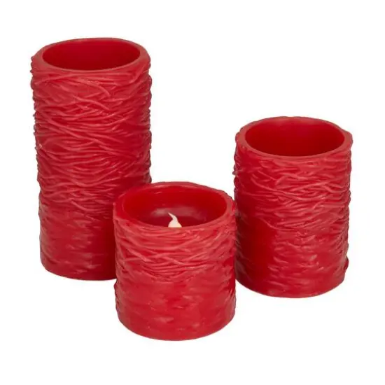 Red Coastal Flameless Candle Set {1}