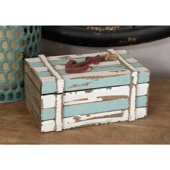 Aquamarine Wood Coastal Anchor Box Set {7}