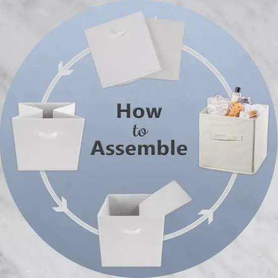 DII&reg; 13" Nonwoven Polyester White & Gold Pineapple Storage Cube, 2ct. {5}