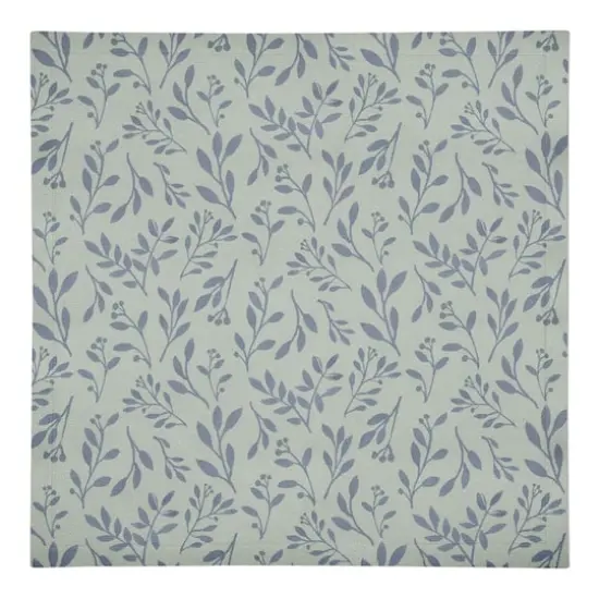 Delicate Floral Cotton Twill Napkin Green {1}