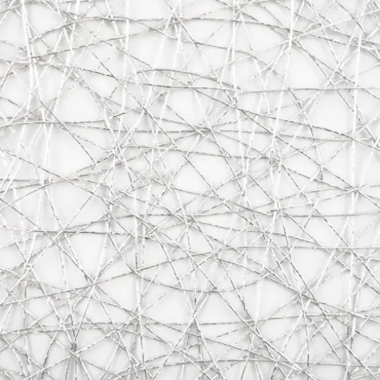 DII&reg; Woven Paper Round Placemats, 6ct. Silver {5}