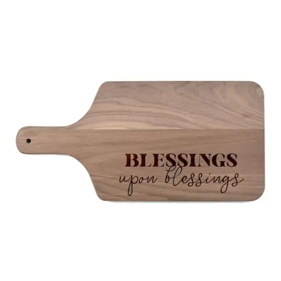 Walnut Blessings Paddle Cutting Board {1}
