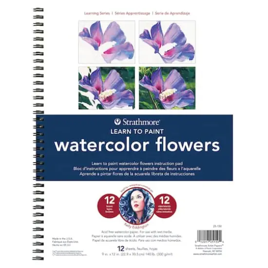 Strathmore&reg; Learn to Paint Watercolor Flowers Pad {1}