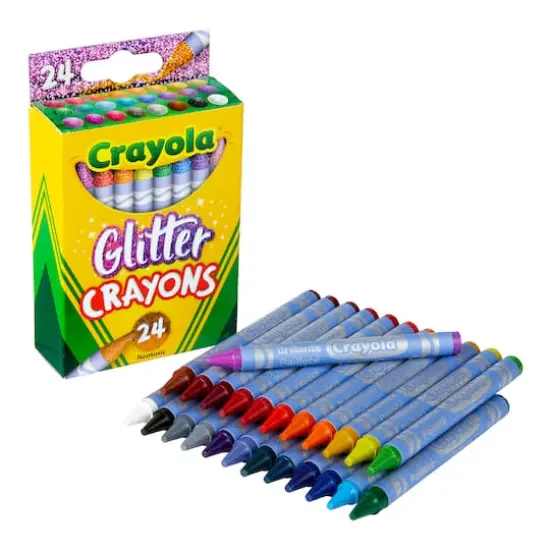 6 Packs: 24 ct. (144) Crayola&reg; Glitter Crayons {5}