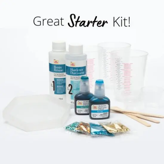 Mod Podge&reg; Blue & Gold Do-It-Yourself Hexagon Coaster Kit {4}