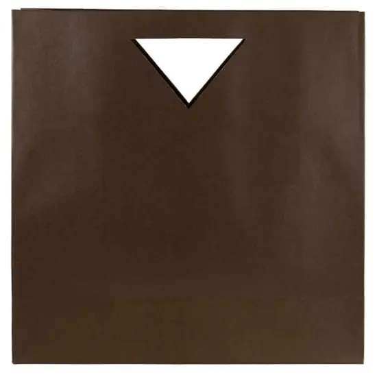 JAM Paper Chocolate Brown Large Heavy Duty Triangular Handle Gift Bags, 3ct. {3}