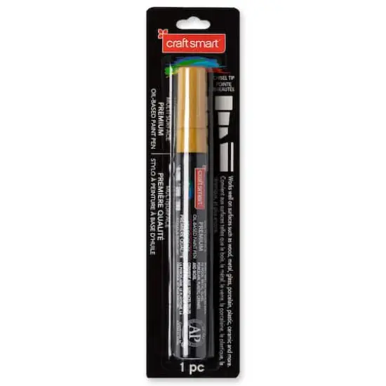 Chisel Tip Multi-Surface Premium Paint Pen by Craft Smart&reg; Gold {3}