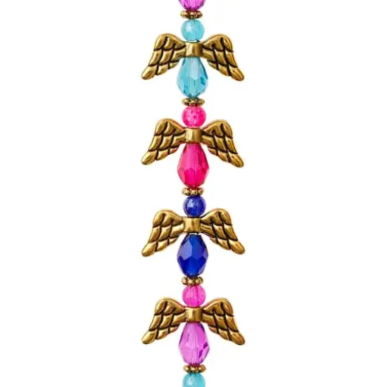 Blue & Purple Metal & Glass Angel Beads by Bead Landing&trade; {1}