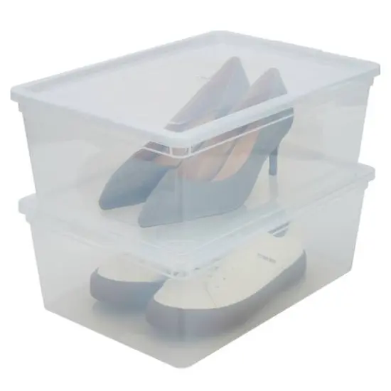 Simplify Clear Stackable Storage Bins with Lids, 4ct. {8}
