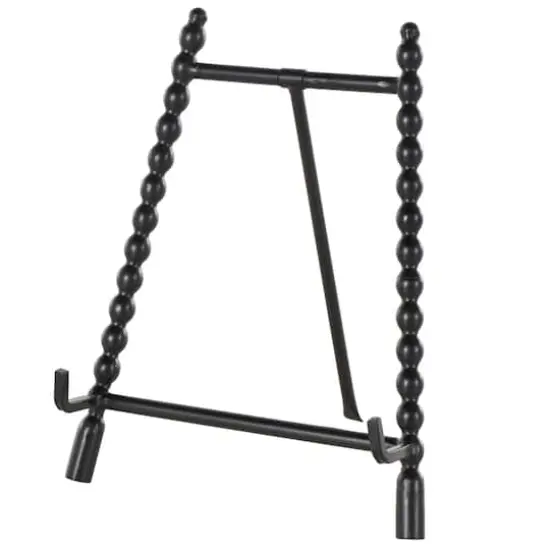 9" x 11" Black Metal Abstract Wide Display Easel {1}