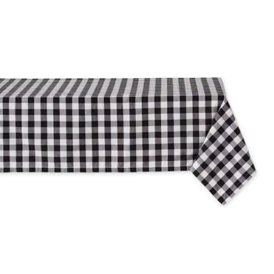 Black-White Checkers Tablecloth 52" x 52" {1}