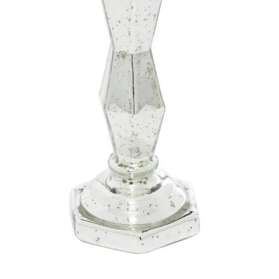 Silver Glass Glam Candle Holder Set {4}