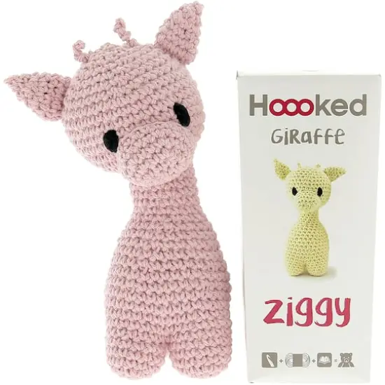 Hoooked DIY Ziggy the Pink Giraffe Eco Barbante Crochet Kit {1}