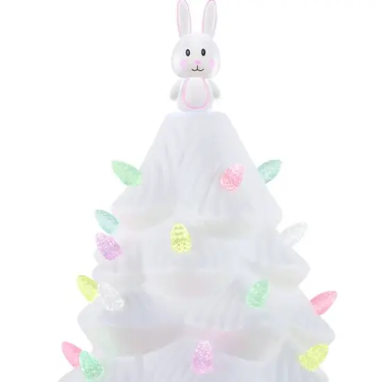 Mr. Cottontail White 13" Ceramic Easter Bunny Tree {5}