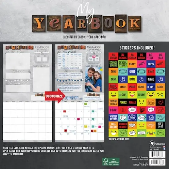 TF Publishing My Year Book Undated Memory Wall Calendar {3}