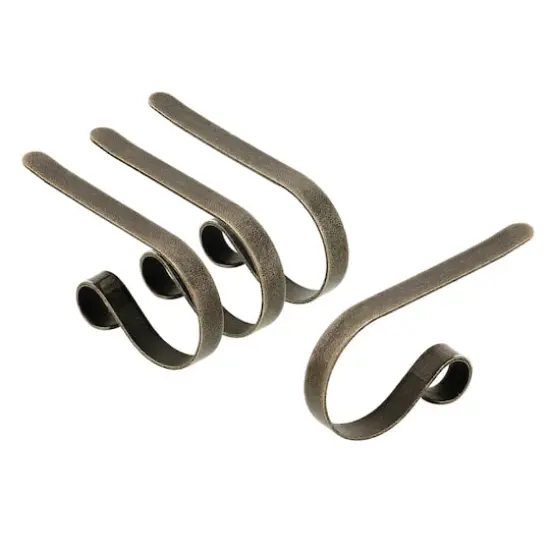 Original MantleClip® Weathered Antique Brass Stocking Holders, 4ct. {1}