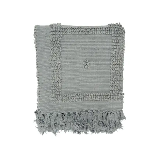 Hello Honey&reg; Grey Cotton Chenille Throw Blanket {3}