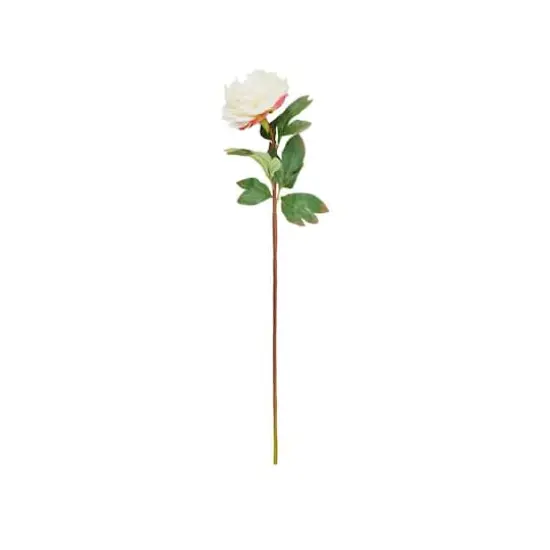 31" White Peony Artificial Flower Stem with Pink Accents, 8ct. {4}