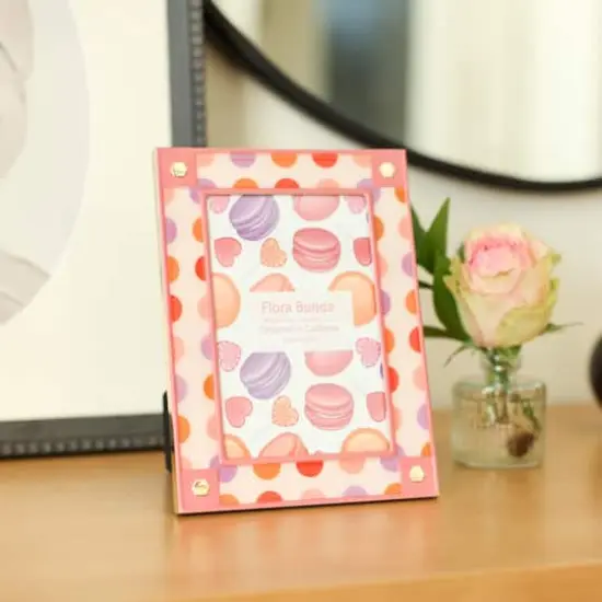 Flora Bunda 4" x 6" Polka Dot Aluminum Picture Frame {3}