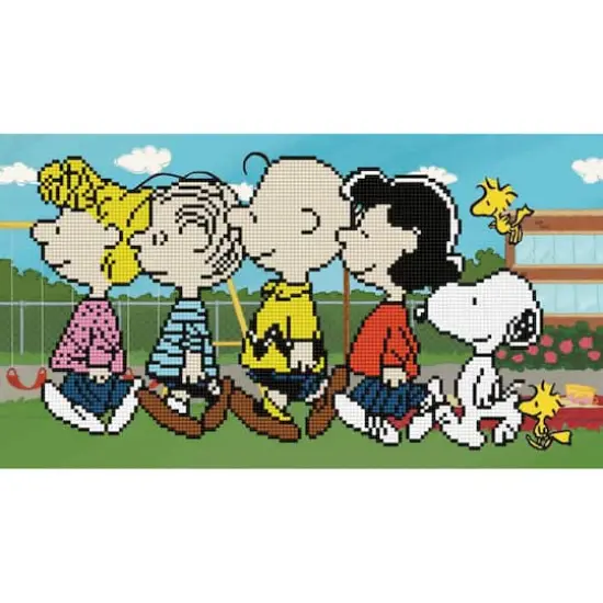Diamond Dotz&reg; Intermediate The Peanuts Gang Diamond Painting Kit {1}
