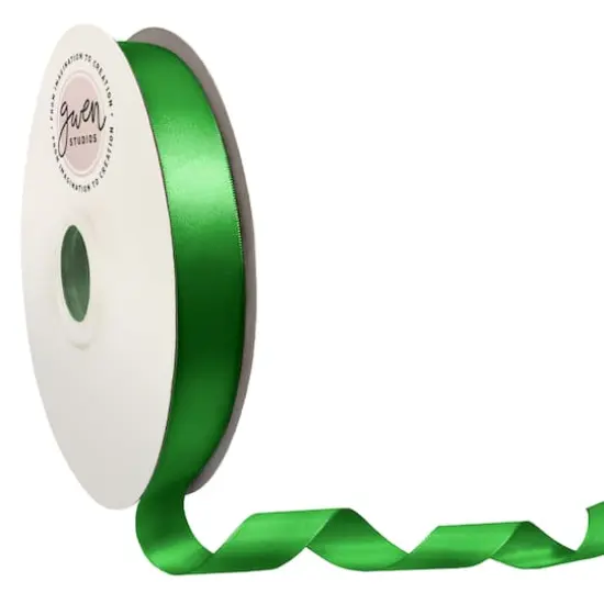 Gwen Studios Double Faced Satin Ribbon Emerald Green {1}