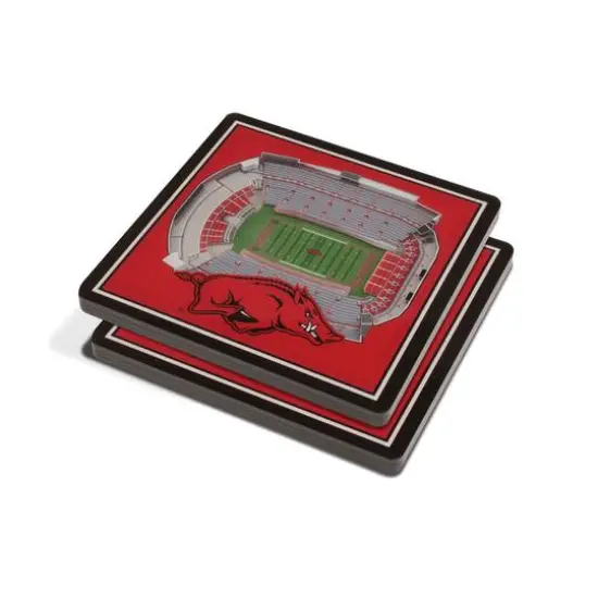 NCAA 3D StadiumView Coasters Arkansas Razorbacks {1}