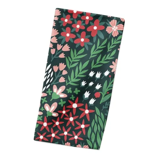 Floral Pattern 10" x 10" Cotton Twill Napkin {3}