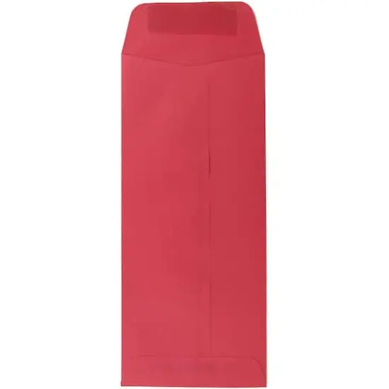 JAM Paper 4.125" x 9.5" Policy Business Colored Envelopes, 50ct. Red {4}