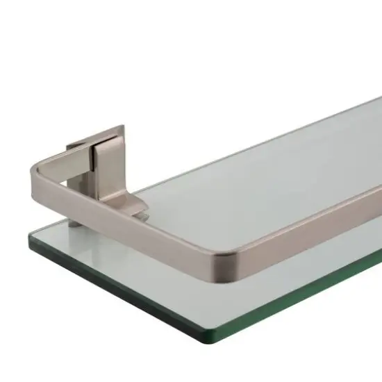 Organize It All Nickel Glass Shelf with Rail  {7}