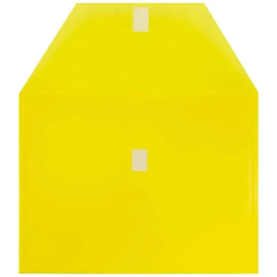 JAM Paper 9.5" x 12.5" Yellow Plastic Hook & Loop Closure Envelopes, 12ct. {3}