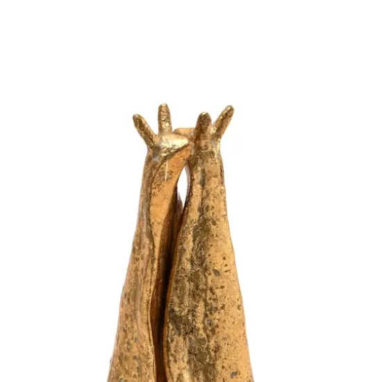 Hello Honey&reg; 9" Gold Iron Snail Bookends Set {7}