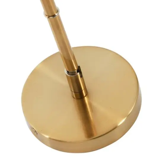 Hello Honey&reg; Robert Stevenson Lighting Harrison Metal Ceiling Light with Captured Linen Shade White/Brushed Brass {5}