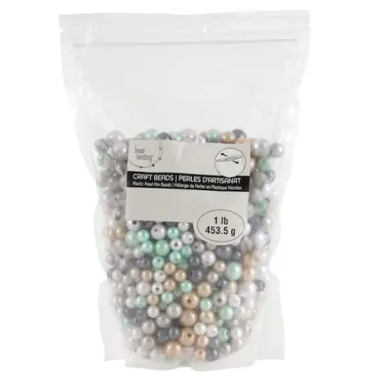 Multicolor Pearl Plastic Mix Craft Beads by Bead Landing&trade; {1}