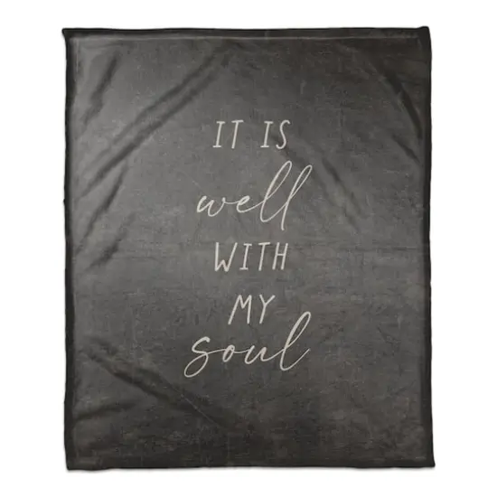 50" x 60" Well with My Soul Coral Fleece Blanket {1}