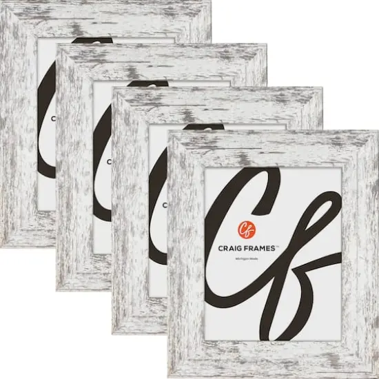 4 Pack Craig Frames American Barn Alabaster White Picture Frame {1}