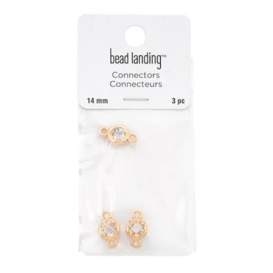 14mm Gold Circle Connectors, 3ct. by Bead Landing&trade; {4}
