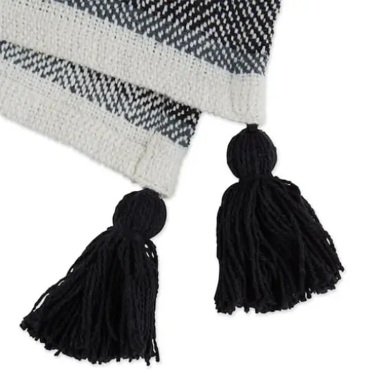 DII&reg; Black & Mineral 2-Tone Chevron Stripe Throw {5}