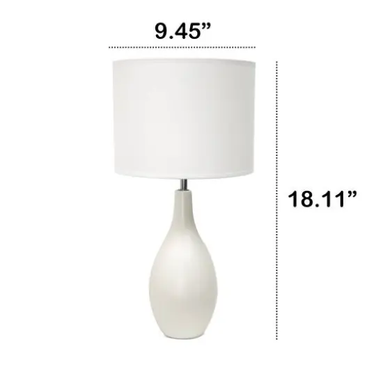 Creekwood Home Essentix 18.1" Off White Dewdrop Table Lamp {4}