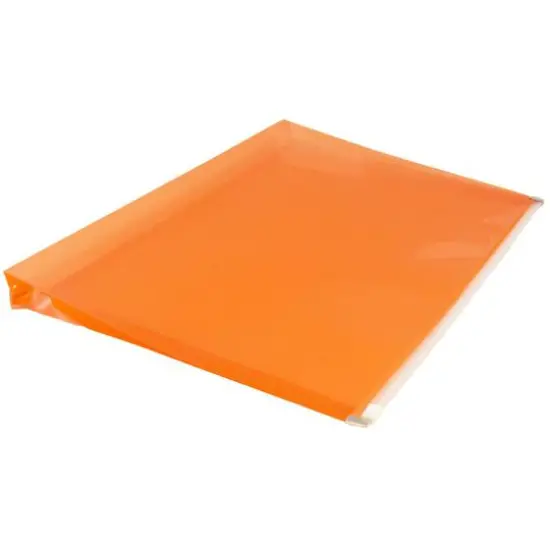JAM Paper 9.75" x 13" Zip Closure Letter Booklet Plastic Envelopes, 12ct. Orange {4}