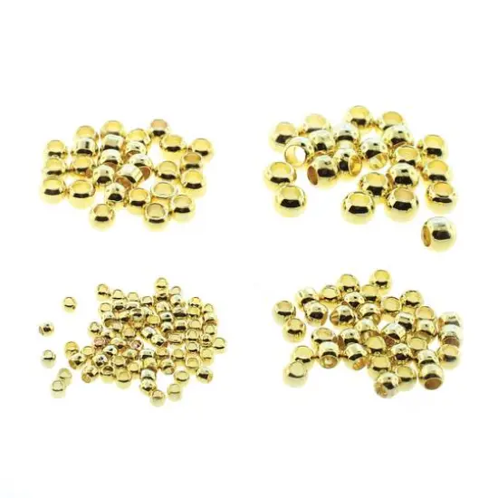 The Beadsmith&reg; Assorted Gold Plated Crimp Beads, 600ct. {1}