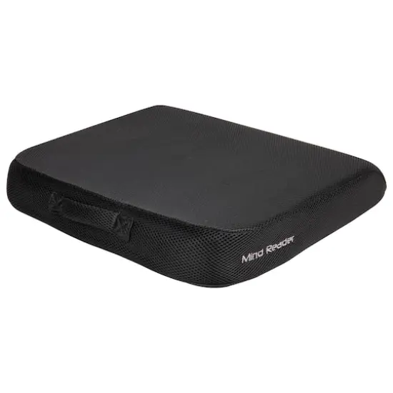 Mind Reader 18" Black Anti-Slip Seat Cushion with Carry Handle {1}