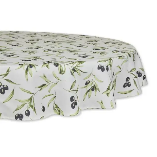 Olives Print Outdoor Tablecloth, 60" Round {1}